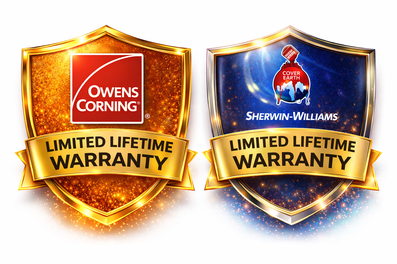 sherman willims and owens corning badges